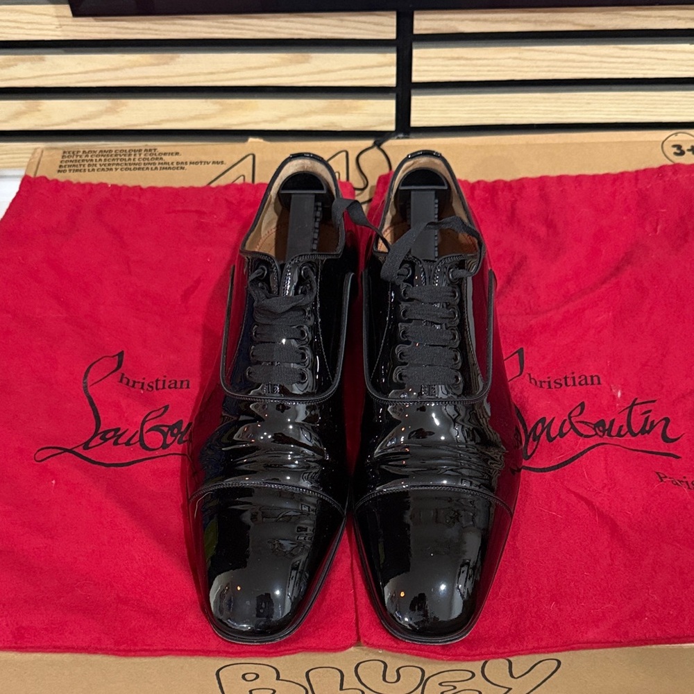 Christian Louboutin Patent Black Men's Derbys